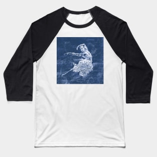 Lino print Male Ballet Dancer Swan from Swan Lake Baseball T-Shirt